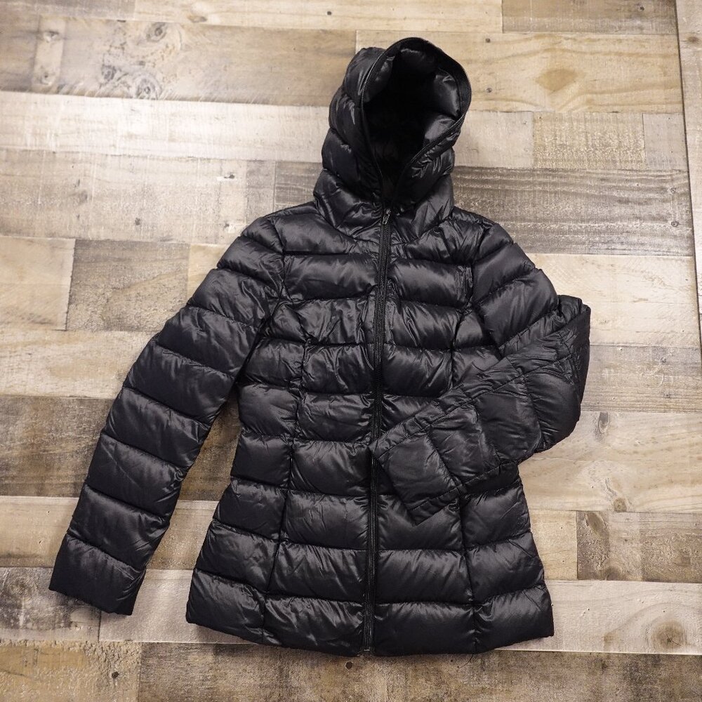 Soia &‎ Kyo Down Puffer Jacket with Hood Women’s Small Black Lightweight